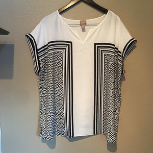 Chico's geo print blouse